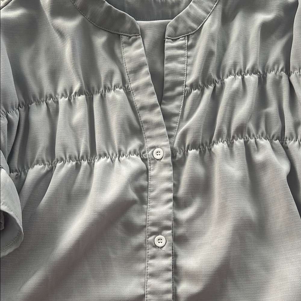 White Women's Ruffled Top - Picture 4 of 4